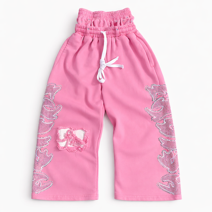 Pink Double Waist Sweats