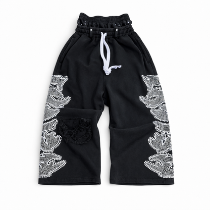 Black Double Waist Sweats