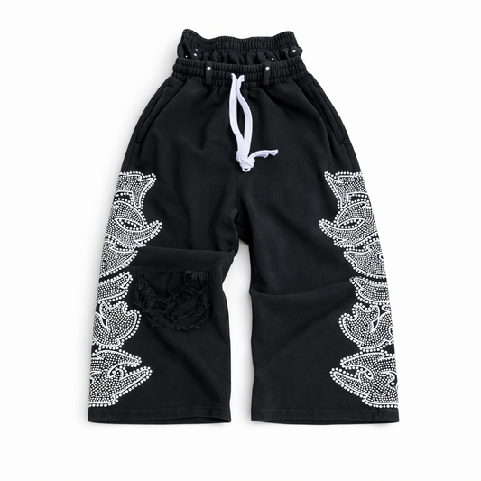 Black Double Waist Sweats